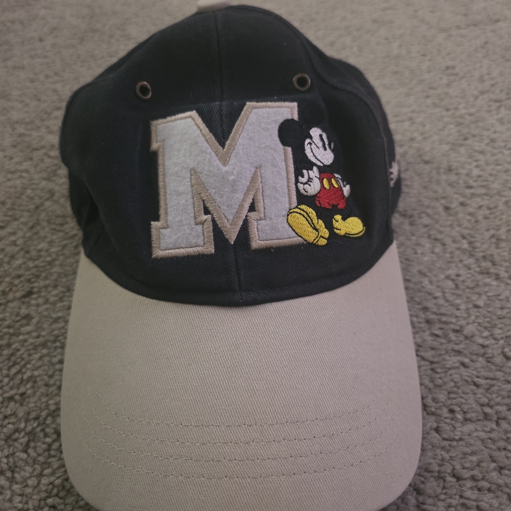 Mickey Mouse Men's Cap - Black and Cream